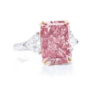 orangey pink diamond christies